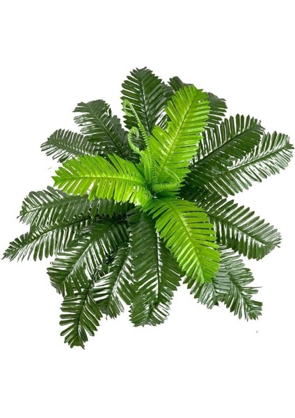 Yapay Çiçek Cycas Aşk Merdiveni Eğrelti Otu Sıkas Bitkisi 24 Yaprak 45X60 cm Yapay Bitki
