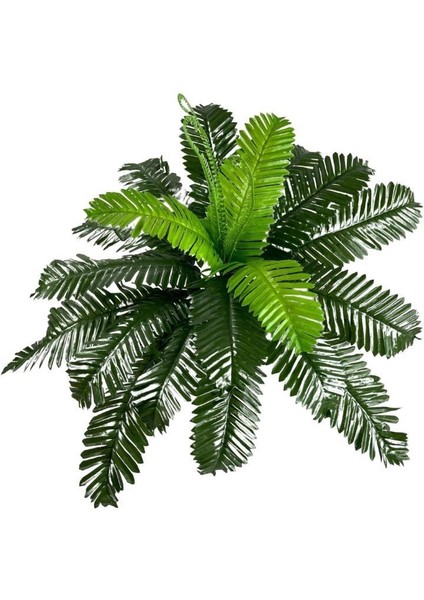 Yapay Çiçek Cycas Aşk Merdiveni Eğrelti Otu Sıkas Bitkisi 24 Yaprak 45X60 cm Yapay Bitki