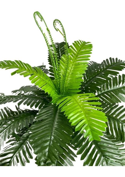 Yapay Çiçek Cycas Aşk Merdiveni Eğrelti Otu Sıkas Bitkisi 24 Yaprak 45X60 cm Yapay Bitki