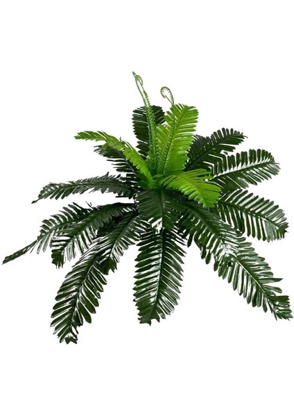 Yapay Çiçek Cycas Aşk Merdiveni Eğrelti Otu Sıkas Bitkisi 24 Yaprak 45X60 cm Yapay Bitki