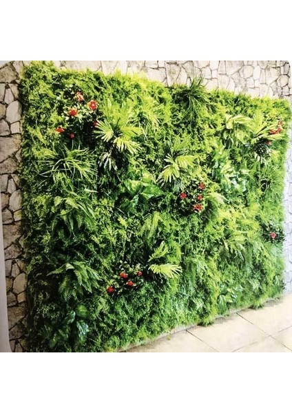 Nettenevime Yapay Çiçek Cycas Aşk Merdiveni Eğrelti Otu Sıkas Bitkisi 7 Dal 21 Yaprak 40X30 cm Yapay Bitki