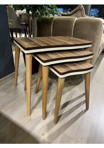 3’lü Zigon Sehpa Mdf Yüzey Gürgen Ayak fiyatları