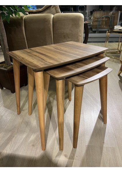 3’lü Zigon Sehpa Ceviz Mdf fiyatları