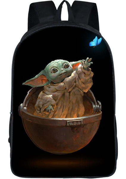 (6) Bebek Yoda Sırt Çantası Çocuklar Okul Çantası Omuz Çantası Sırt Çantası (Yurt Dışından)