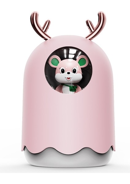 QH-588 Cue Bear Mini Hava Nemlendirici USB Araba Ev Masaüstü Aroma Difüzör (Pembe) (Yurt Dışından)