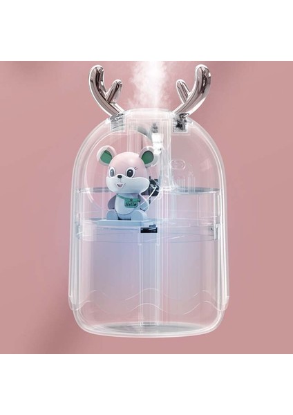QH-588 Cue Bear Mini Hava Nemlendirici USB Araba Ev Masaüstü Aroma Difüzör (Pembe) (Yurt Dışından) modelleri