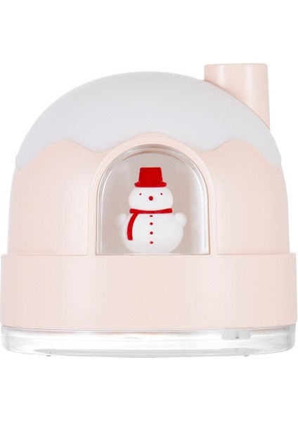 ZAY-H006 Şarj Kardan Adam Nemlendirici Gece Lambası USB Dilsiz Sevimli Masaüstü Hava Mini Atomizer Hava Nemlendirici (Pembe) (Yurt Dışından)