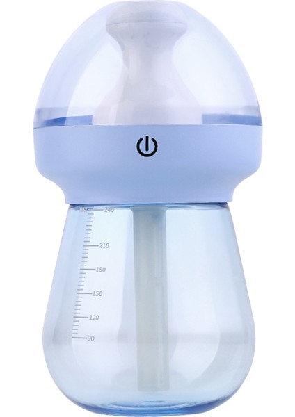 240 ml Süt Biberon Şekli Aromaterapi Hava Arıtma Nemlendirici LED Işık ile Ev / Ofis / Araba (Mavi) (Yurt Dışından)