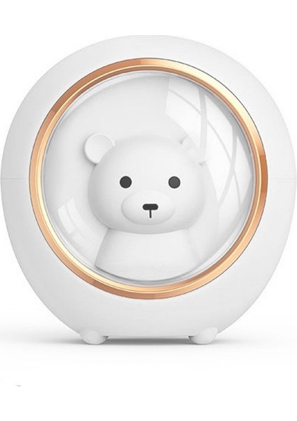 K15 Sevimli Pet USB Nemlendirici Ev Dilsiz Renkli Gece Lambası Nemlendirici (Beyaz) (Yurt Dışından)