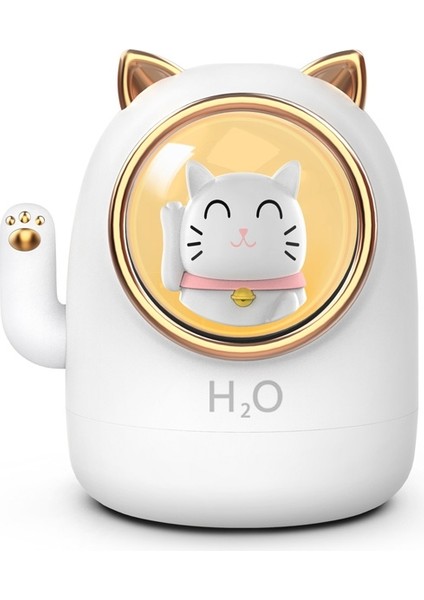 A-16 Ev Ofis Sessiz Mini Şanslı Kedi USB Nemlendirici (Beyaz) (Yurt Dışından)