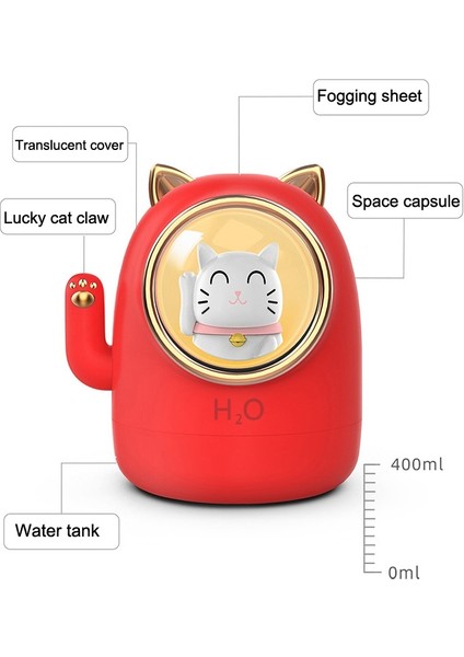 A-16 Ev Ofis Sessiz Mini Şanslı Kedi USB Nemlendirici (Pembe) (Yurt Dışından) modelleri