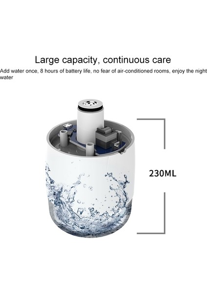 WT-H19 Renkli Gece Işıkları ile Gül Atomize Nemlendirici, Su Tankı Kapasitesi: 230ML (Mavi) (Yurt Dışından) fiyatları