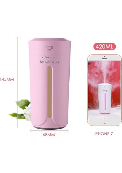 Ev USB Mini Dilsiz Renkli Fincan Gece Lambası Akıllı Zamanlama Aromaterapi Nemlendirici (Mavi) (Yurt Dışından)