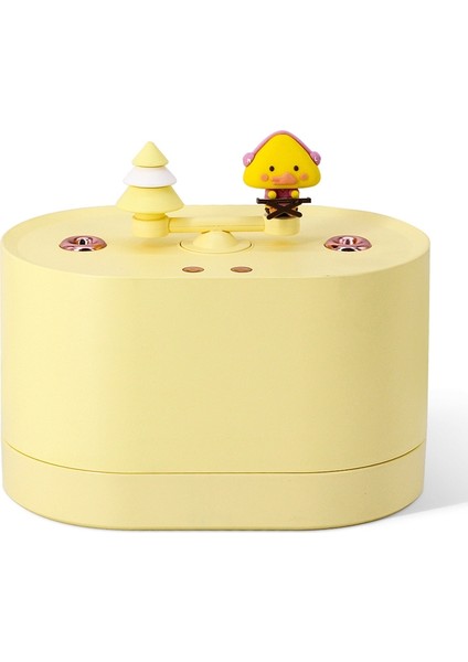 Geometri Bant Müzik Kutusu Büyük Sis Hacmi Nemlendirici Nemlendirici, Stil: Şarj Modeli (Sarı) (Yurt Dışından)