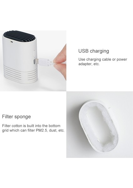 HE-K001 Asılı Boyun Negatif Iyon Hava Temizleyici Taşınabilir Ev Formaldehit Temizleme Taşınabilir Temizleyici (Beyaz) (Yurt Dışından) fiyatları