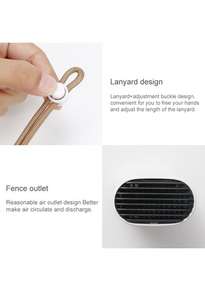 HE-K001 Asılı Boyun Negatif Iyon Hava Temizleyici Taşınabilir Ev Formaldehit Temizleme Taşınabilir Temizleyici (Beyaz) (Yurt Dışından) modelleri