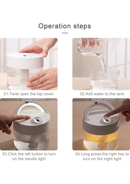 USB Şarj Hava Nemlendirici Ağır Sis Püskürtücü Ev Masası Lambası Aromaterapi Difüzör Hava Arıtma (Pembe) (Yurt Dışından) fiyatları