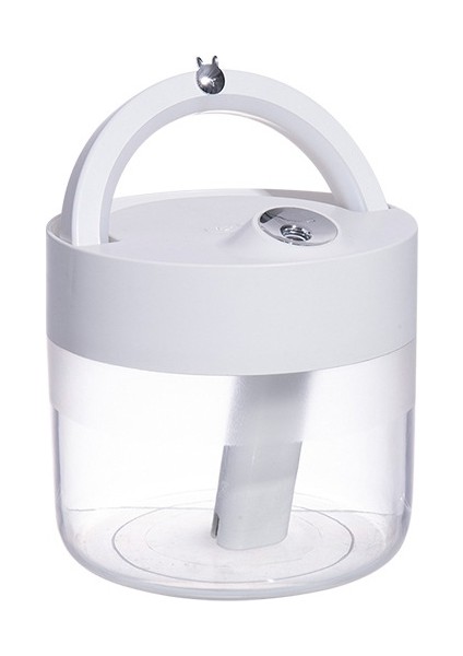 USB Şarj Hava Nemlendirici Ağır Sis Püskürtücü Ev Masası Lambası Aromaterapi Difüzör Hava Arıtma (Beyaz) (Yurt Dışından)