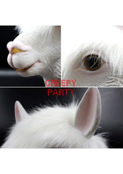 Parti Şapkaları Alpaca Llama Maskesi Lateks Gerçekçi Hayvan Tam Kafa Maskesi Cadılar Bayramı Kostüm Partisi Karnaval (Yurt Dışından) fiyatları