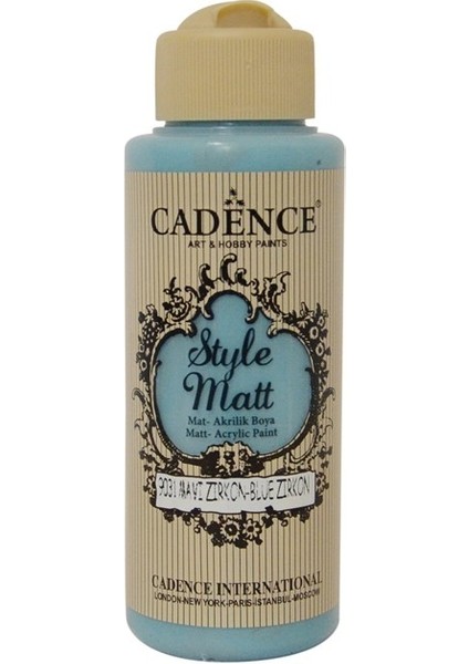 S9031 Mavi Zirkon Mat Akrilik Boya 120ML