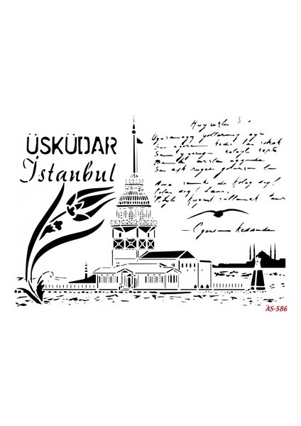 Kız Kulesi Cadence A4 Stencil AS586
