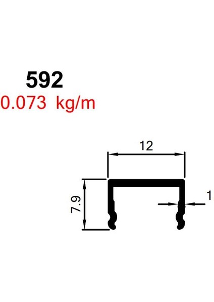 Kare Kapama Çıtası Bronz 5434 Için AKP-592/ 6 mt