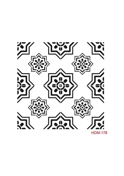 Home Dekor Midi Stencil Şablon 25X25 cm
