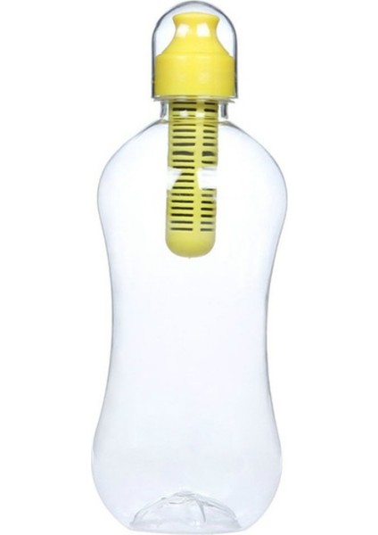 2 Adet Carabiner Ctivated Karbon Filtre Kupası ile 580 ml Taşınabilir Açık Hiking (Sarı) (Yurt Dışından)