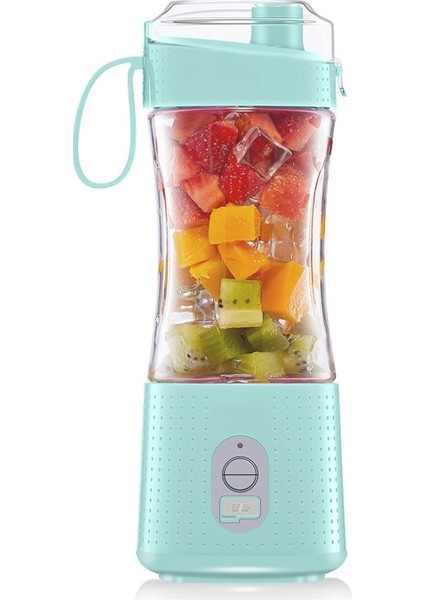 6-Blade Elektrikli Meyve Sıkacağı Suyu Kupası (Mavi) (Yurt Dışından)