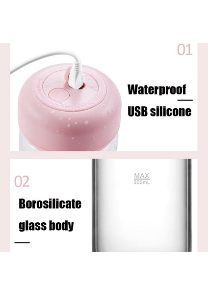 LL-GZ19 Sıkacağı Şarj Edilebilir Ev Mini Suyu Kupası Taşınabilir Öğrenci Yurdu Küçük Elektrikli Suyu Kupası (Pembe) (Yurt Dışından) fırsatları