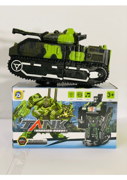 Oyuncak Robota Dönüşen Tank Sesli Işıklı Pilli Hareketli Oyuncak Robot Araba Oyuncak Tank fiyatları