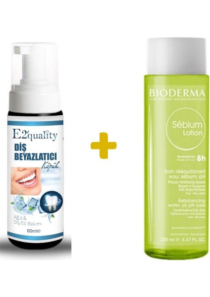 E2'quality Diş Köpük + Bioderma Sebium Lotion Tonik 200 ml