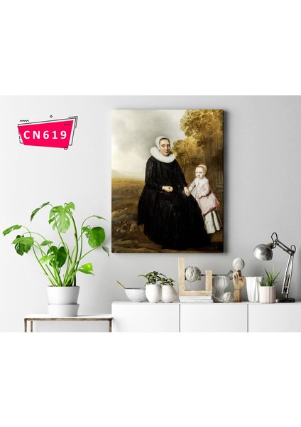 Dutch - Portrait Of A Seated Woman And A Girl In A Landscape / Barok Sanatı / Hollandanın Altın Çağı Ressamı