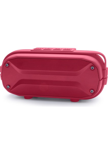 NR-3023 Taşınabilir Stereo Kablosuz Bluetooth Hoparlör Dahili Mikrofon Destek Tf Kart / Fm Kırmızı (Yurt Dışından)