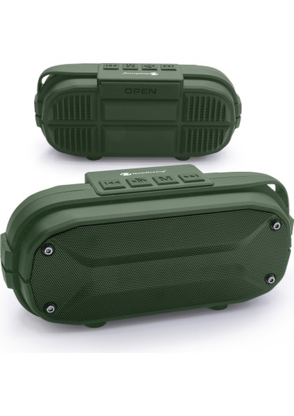 NR-3023 Taşınabilir Stereo Kablosuz Bluetooth Hoparlör Dahili Mikrofon Destek Tf Kart / Fm Kırmızı (Yurt Dışından)