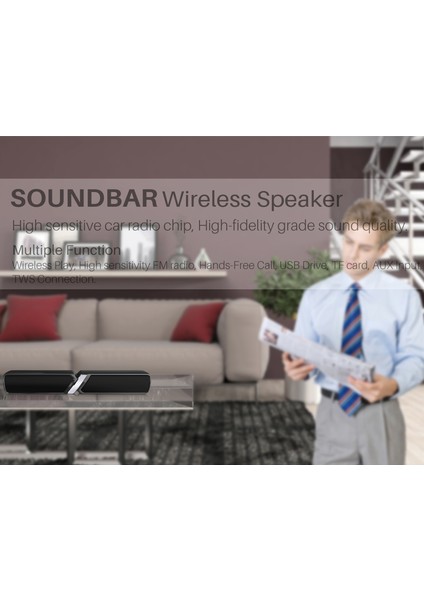 NR-6017 Açık Taşınabilir Bluetooth Hoparlör Gri (Yurt Dışından)