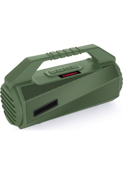 NR-4025P Ekran Açık Sıçrayan Su Taşınabilir Bluetooth Hoparlör Yeşil (Yurt Dışından)