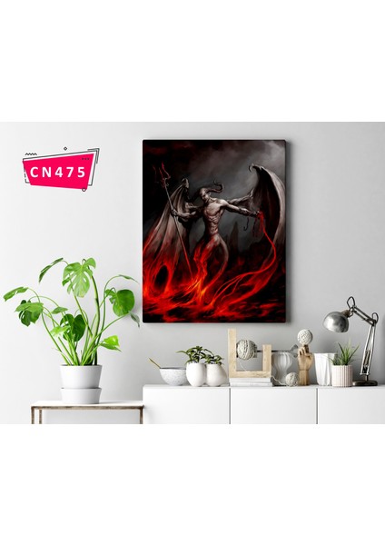 Cennetten Kovulmuş Kanatlı Lucifer / Illüstrasyon Tablolar / Fantastik Tablolar