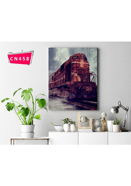 Kömürlü Tren / Vintage Duvar Dekoru