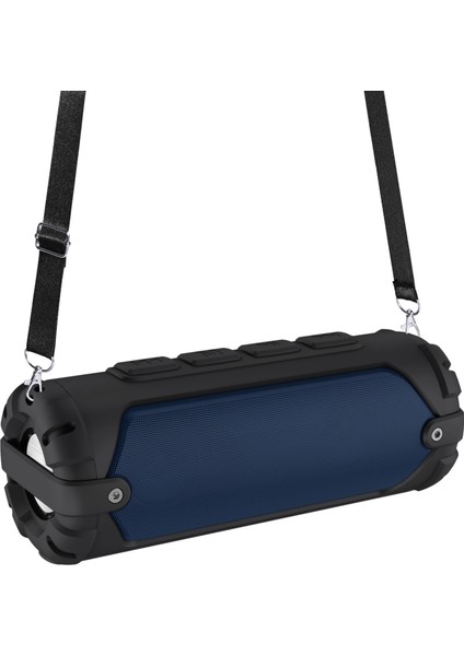 NR-6013 Bluetooth 5.0 Taşınabilir Açık Kablosuz Bluetooth Hoparlör Omuz Askısı Mavi (Yurt Dışından)