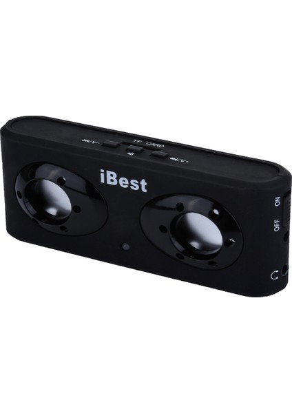Taşınabilir Stereo Şarj Edilebilir Hoparlör Siyah (Yurt Dışından)