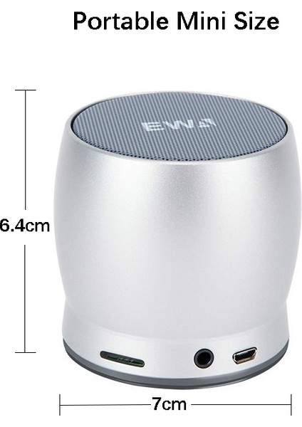 A150 Taşınabilir Mini Bluetooth Hoparlör Kablosuz Hifi Stereo Gümüş (Yurt Dışından) fırsatları