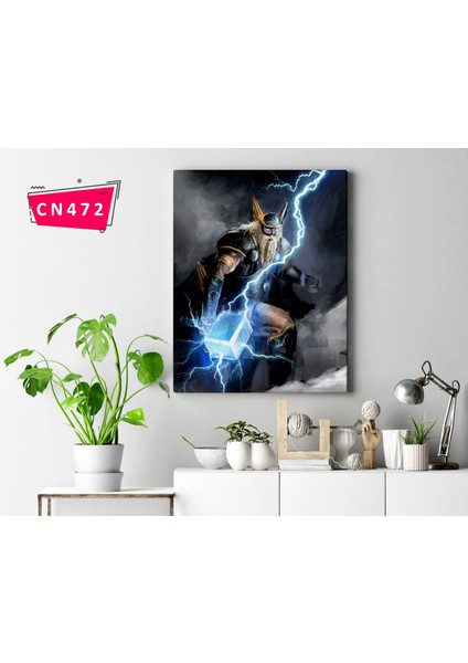 Thor ve Çekici Marvel Karakter / Illüstrasyon Tablolar / Fantastik Tablolar