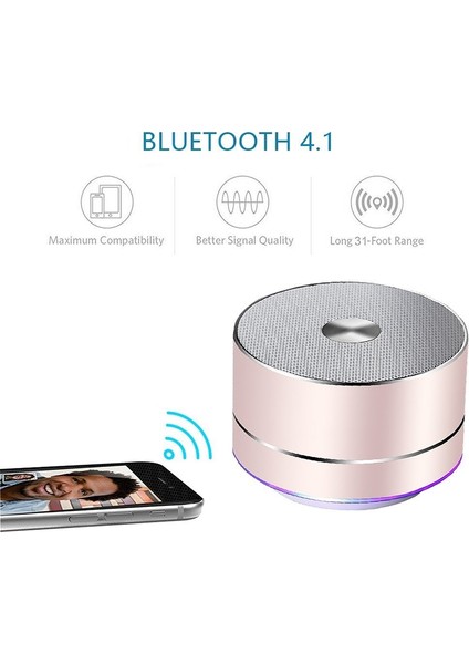 Szykd Taşınabilir Kablosuz Bluetooth Hoparlör Stereo Dahili Mic (Yurt Dışından)