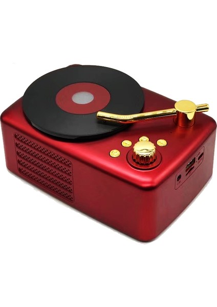 T12 Retro Tarzı Bluetooth Hoparlör Dahili Yüksek Hassasiyetli Fm Alıcı Anten Uzun Vadeli Yolculuk (Yurt Dışından)