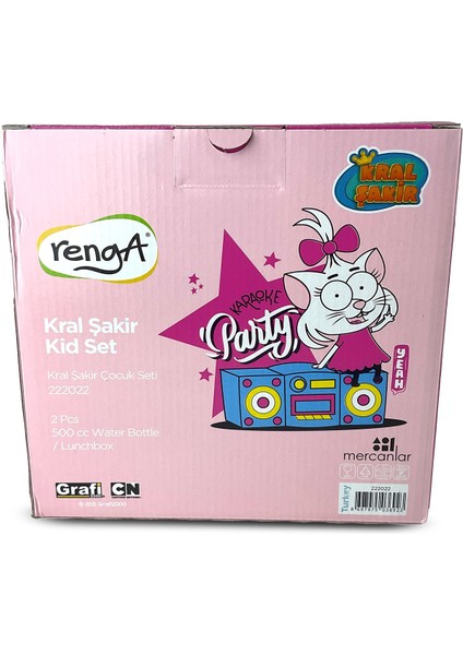 Kral Şakir Beslenme Kabı Pipetli Trıtan Matara Set