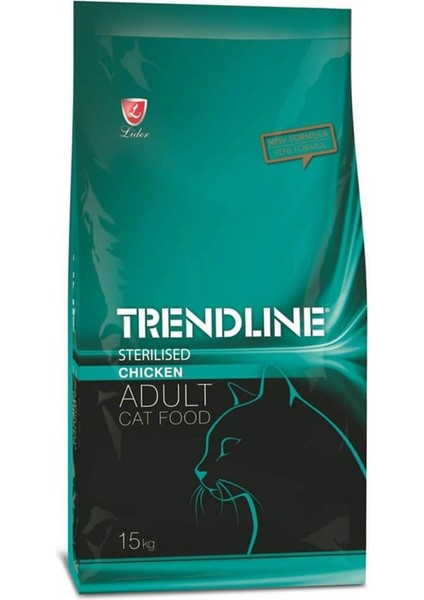 Trendline Sterilised Tavuklu Kısırlaştırılmış Kedi Maması 15 kg