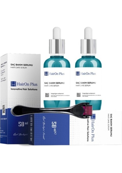 2 Adet Saç Bakım Mavi Serumu+ Dermaroller