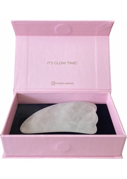 Gua Sha Rose Quartz ( Wing-Shaped ) Pembe Kuvars