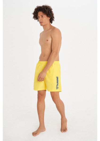 950055-2105 Normal Bel Regular Fit Düz Koyu Sarı Erkek Şort Mayo